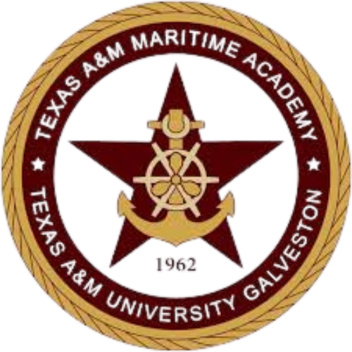Circular academy seal with star, anchor, ship wheel, and founding year 1962 in maroon and gold